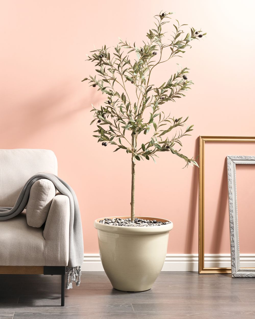Kukkaruukku TESALIA 49 cm Vaaleanbeige