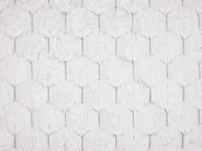 Set of 2 Decorative Cushions PURSLANE 43 x 43 cm Faux Fur White Geometric Pattern_856326