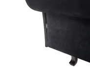 Right-Hand Chaise Longue LATTES II with Cushion Velvet Black_947546