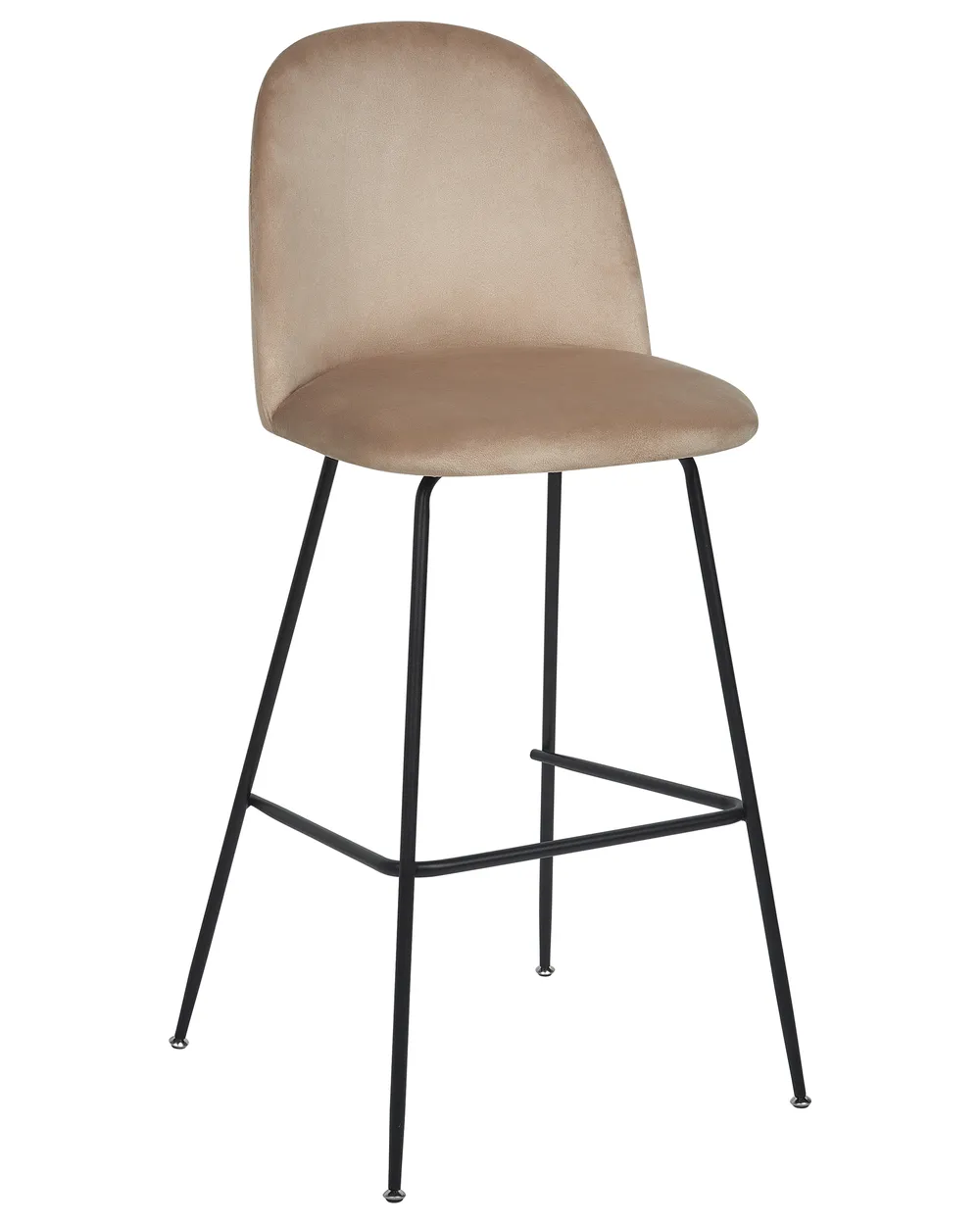 Set of 2 Bar Chairs ARCOLA Velvet Taupe_902383