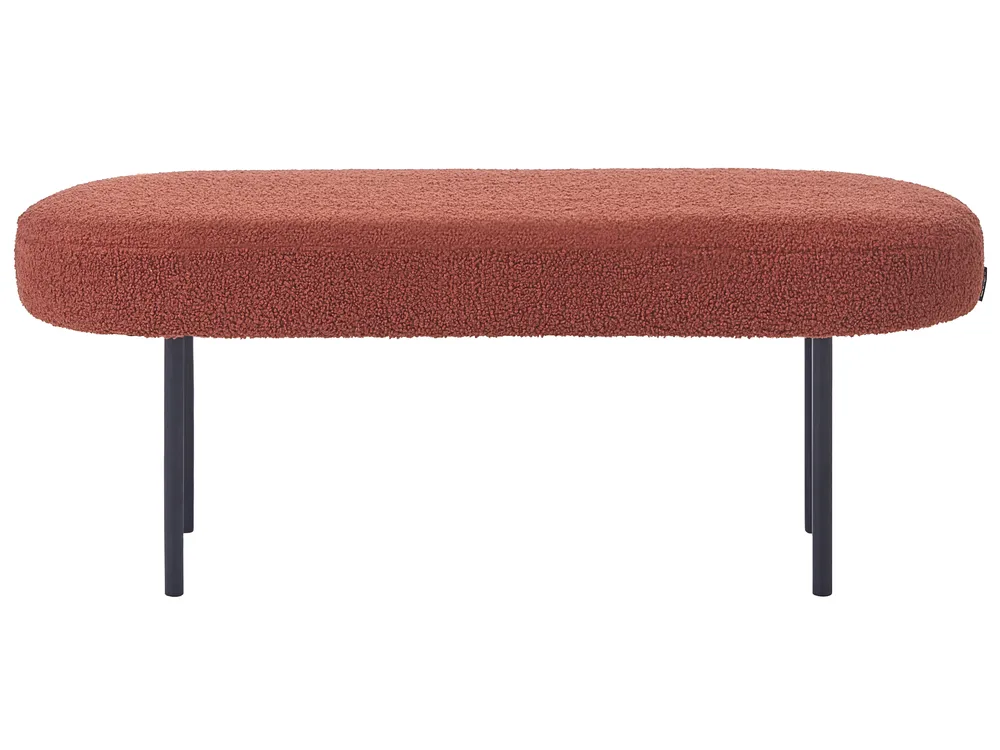 Upholstered Bench WOLFEBORO Boucle Golden Brown_1066763