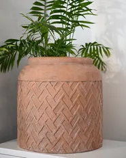 Blomkruka GERAKAS 35 cm Beige_1056574
