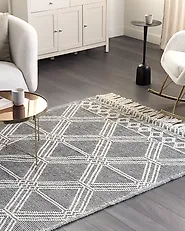 Rug TOPRAKKALE Grey 160 x 230 cm Wool_1187218
