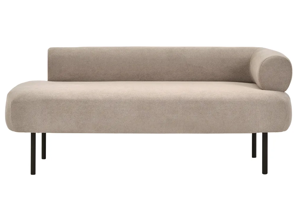 Right-Hand Chaise Longue MIRMANDE Fabric Taupe