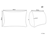 Set of 2 Outdoor Cushions CANNETO Animal Pattern 40 x 60 cm Beige_881406