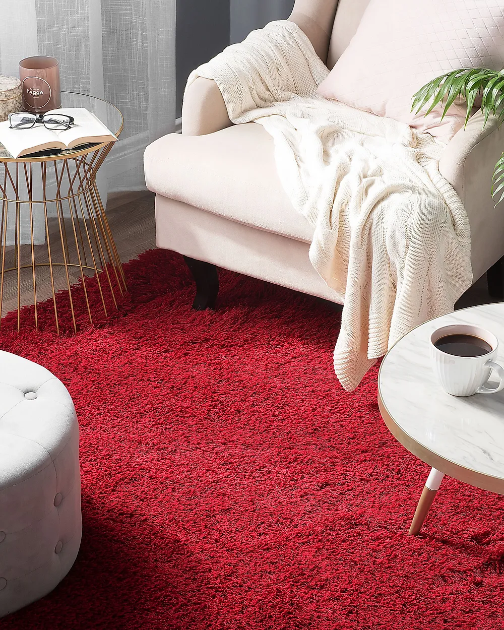 Shaggy Rug CIDE Red 200 x 300 cm_1177469
