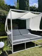 Garden Daybed PALLANZA Metal White_832276