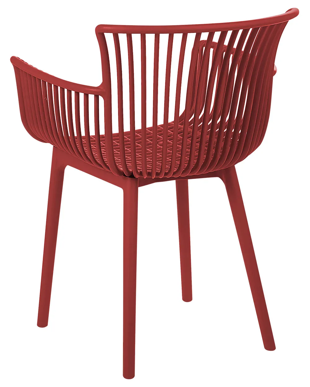 Set of 4 Garden Chairs PESARO Red_825415