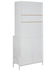 Glass Display Cabinet PARLIN 82 cm White_913672