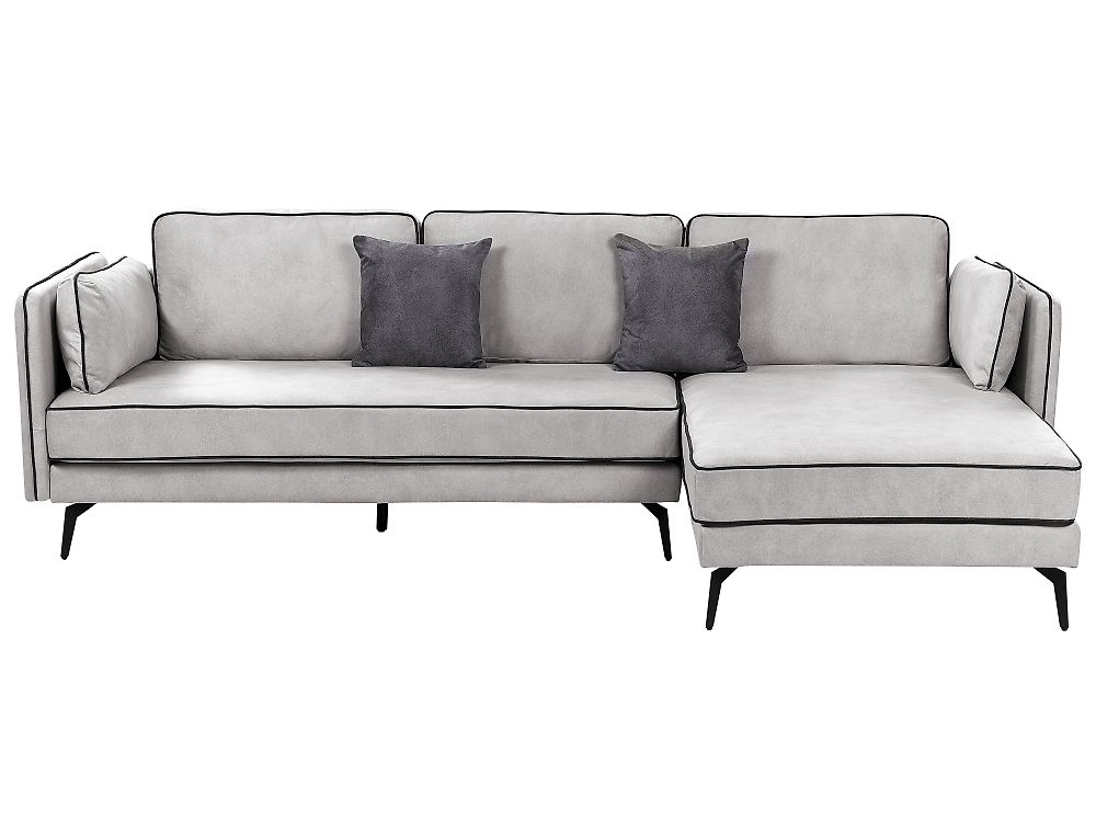 Hjørnesofa ALTAN Fløyel Lysegrå Venstrevendt