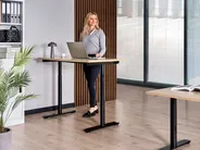 Electric Adjustable Standing Desk DESTINAS 120 cm 72 cm Black/ Light Brown_1000458