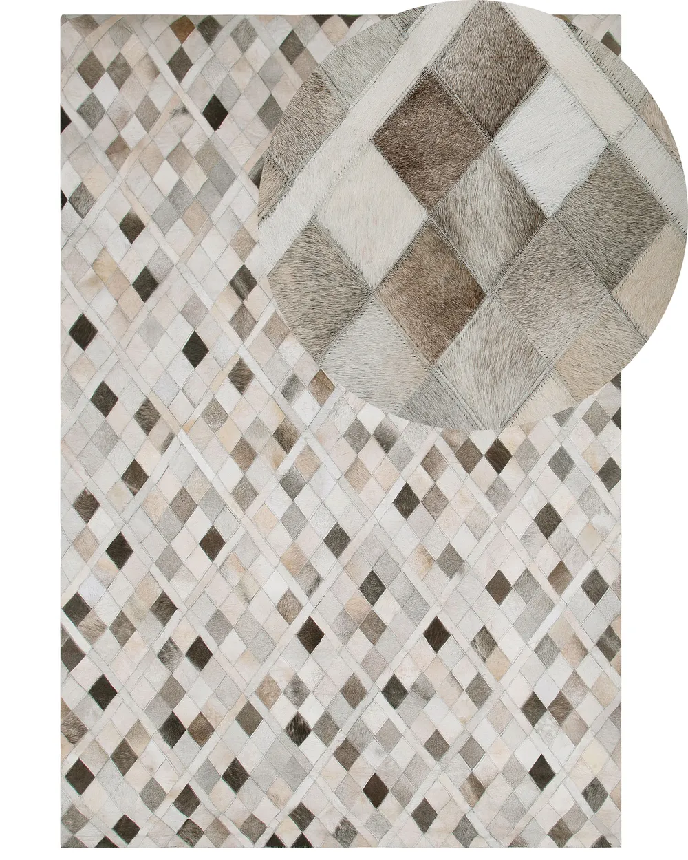 Matta HIRKA Grå 140 x 200 cm Läder