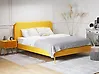 Bed Velvet FLAYAT 140 x 200 cm (EU Double) Yellow