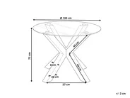 Dining Table OTIUM Black 100 cm 100 cm_820911