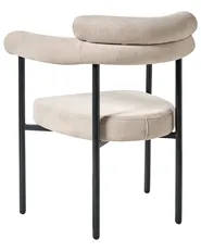 Set of 2 Dining Chairs LYNEY Fabric Beige_992771