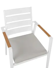 Puutarhatuolisetti pehmusteilla 4 kpl TAVIANO Metalli Harmaa_922734