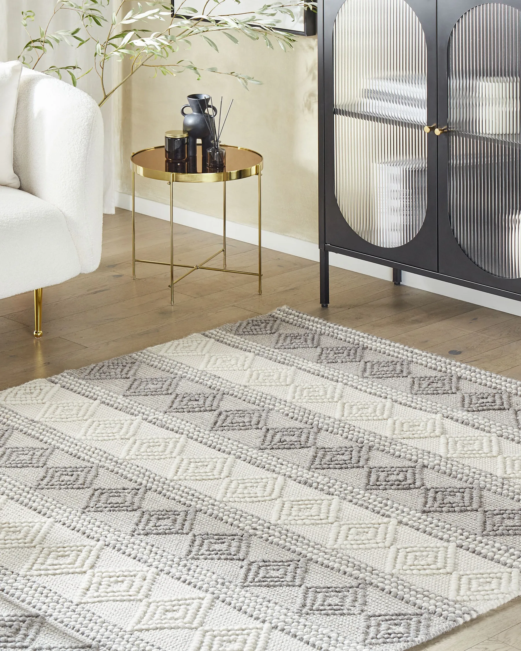 Rug BOZOVA Light Beige 160 x 230 cm Wool_830967