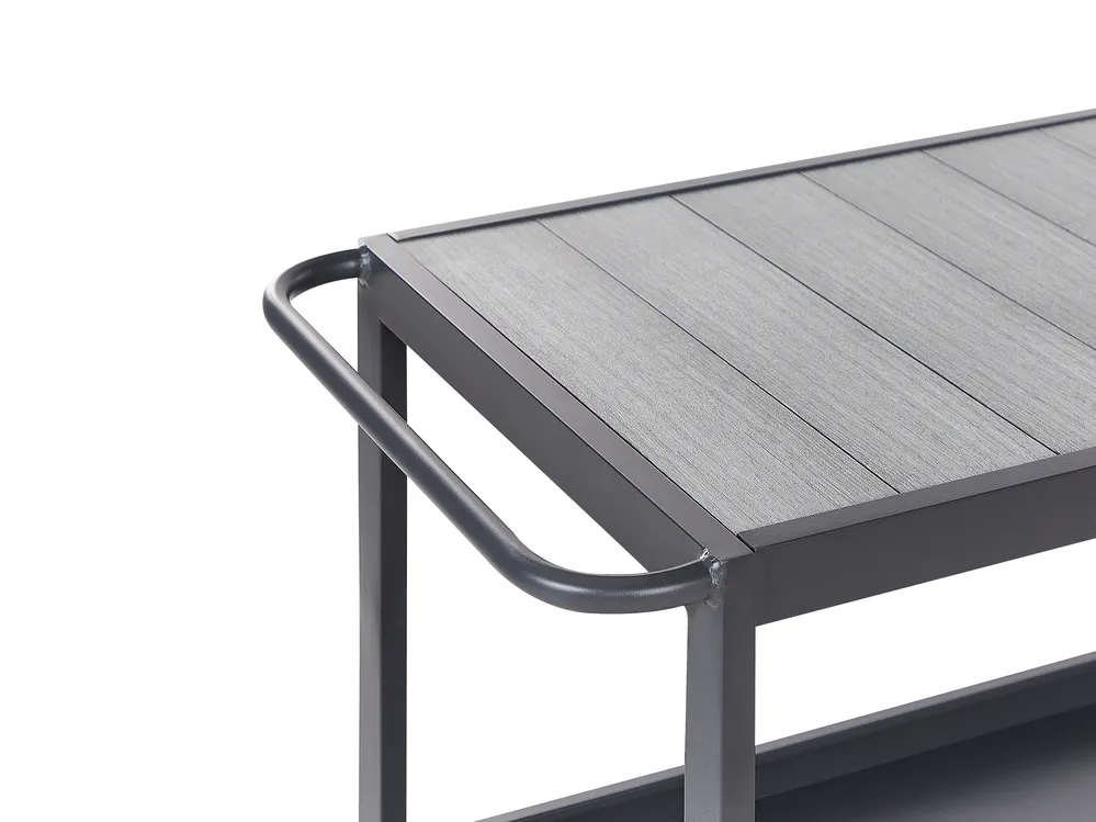 Outdoor Kitchen Set with Sink ORTISEI Graphite Grey Metal_934835