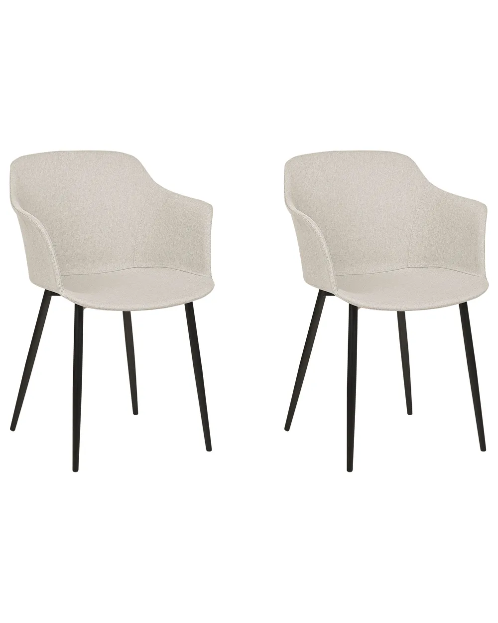 Set of 2 Dining Chairs ELIM Light Beige