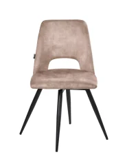 Set of 2 Dining Chairs HALLETT Velvet Beige_1043490