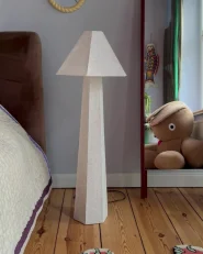Golvlampa DEMBI Konstlinne Ljusbeige_1050759