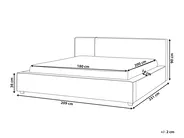 Bed Boucle MIRANDE 180 x 200 cm (EU Super King) Taupe_943361