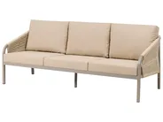 Trädgårdssoffgrupp med bord 5-sits MURATO Metall Beige_1023487