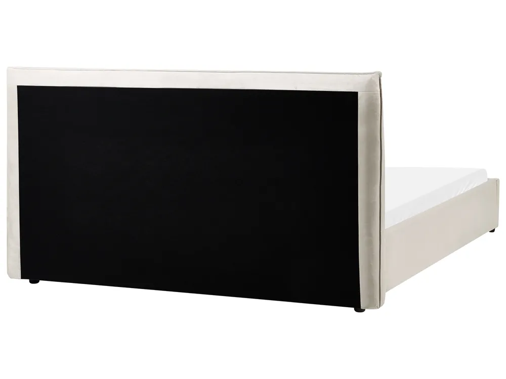 Säng med lamellram Sammet LAVAUR 160 x 200 cm Taupe_985333