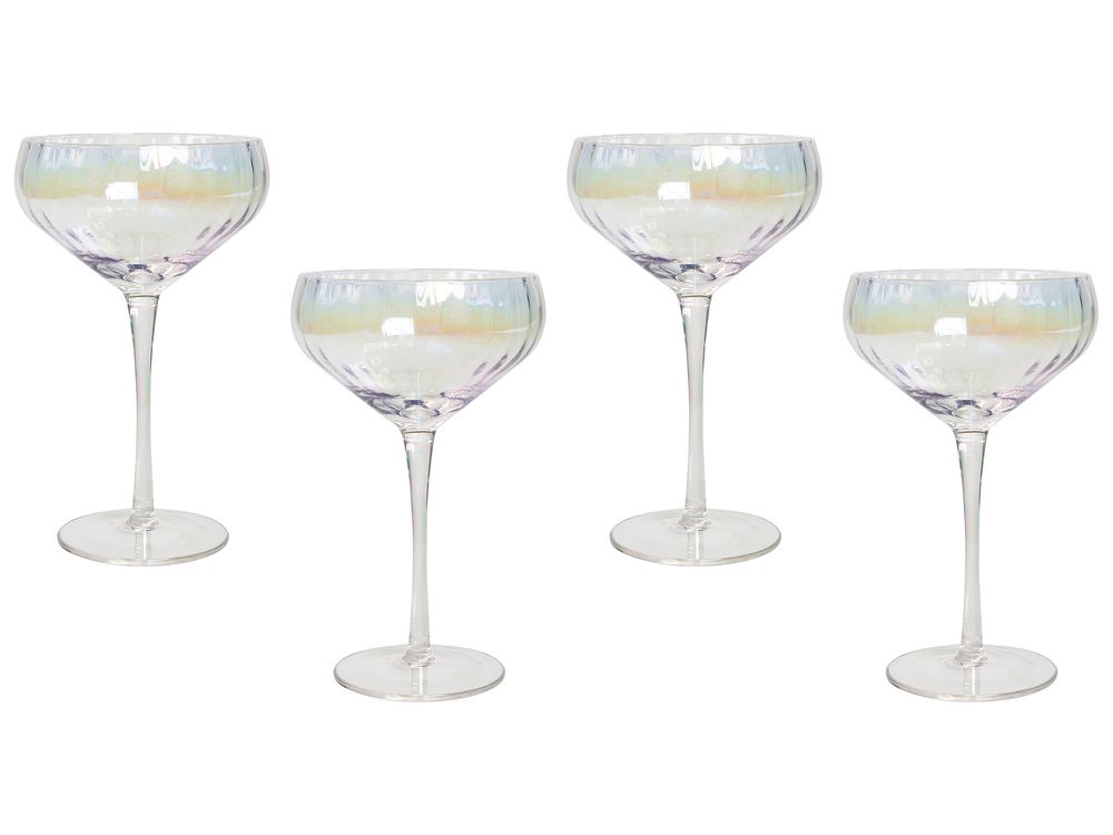 Sett med 4 champagneskåler MORGANITE 300 ml Gjennomsiktig