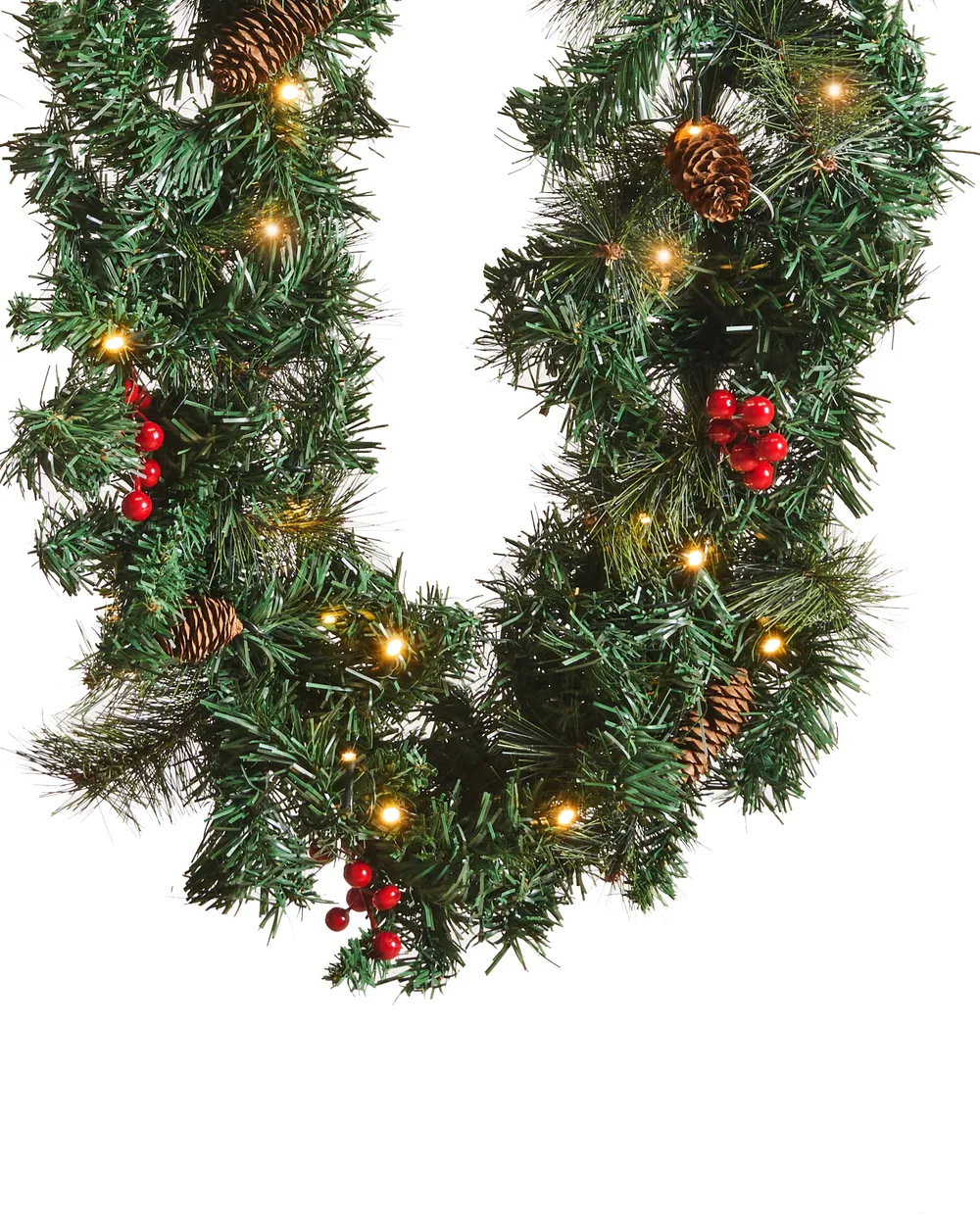 Christmas Garland LED TENALA 180 cm Green_813306