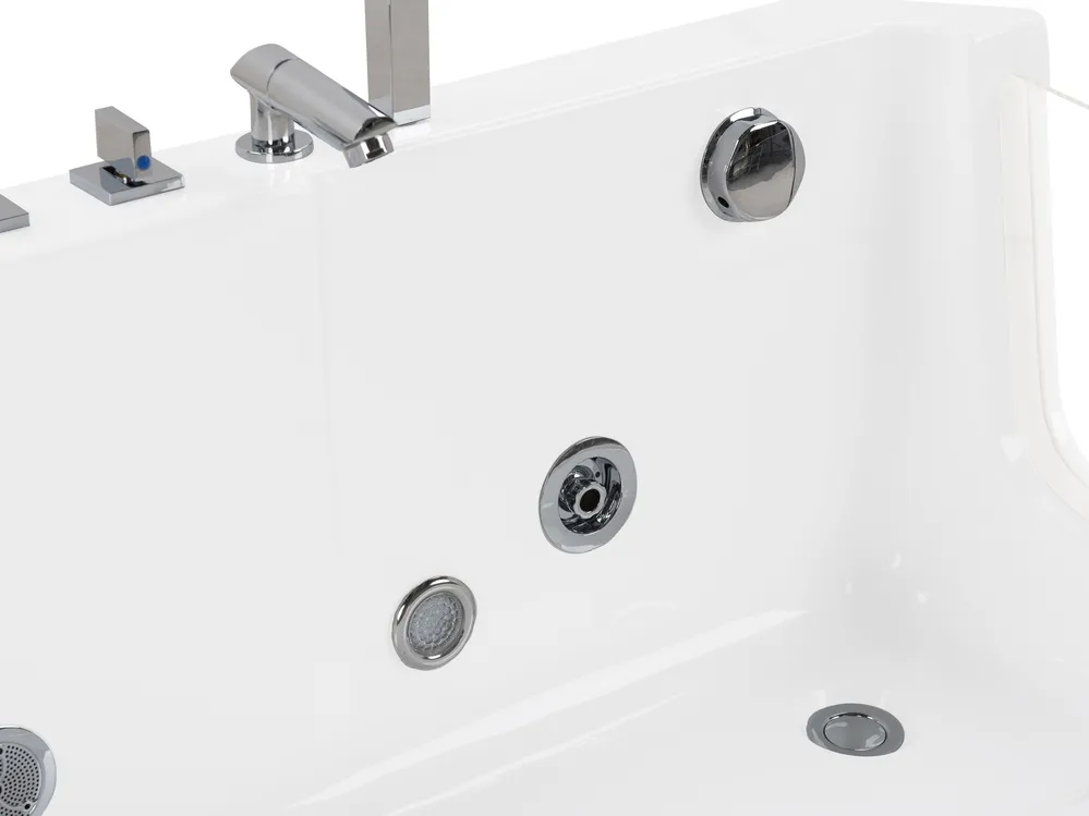 Corner Hot Tub with LED ACUARIO 1700 x 800 mm White Right Hand_755869