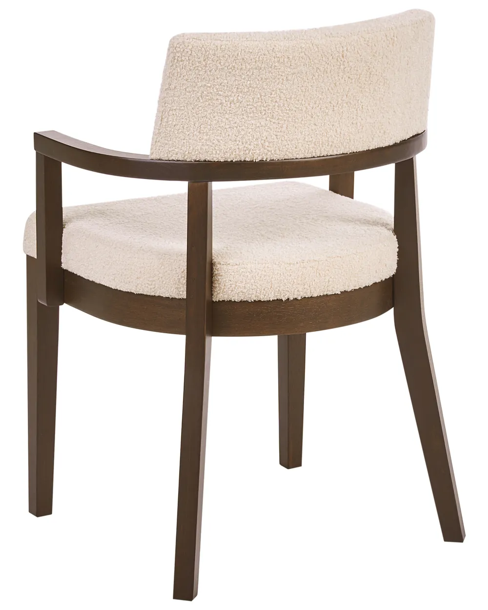 Set of 2 Dining Chairs DALBO Boucle Dark Brown/ Off-White_1068335
