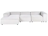 Modular Corner Sofa 4 Seater ARDAL Corduroy Off-White Right Hand_1008121