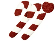 Set of 2 Decorative Cushions CANDY CANE 22 x 55 cm Boucle Red Christmas Motif_947107