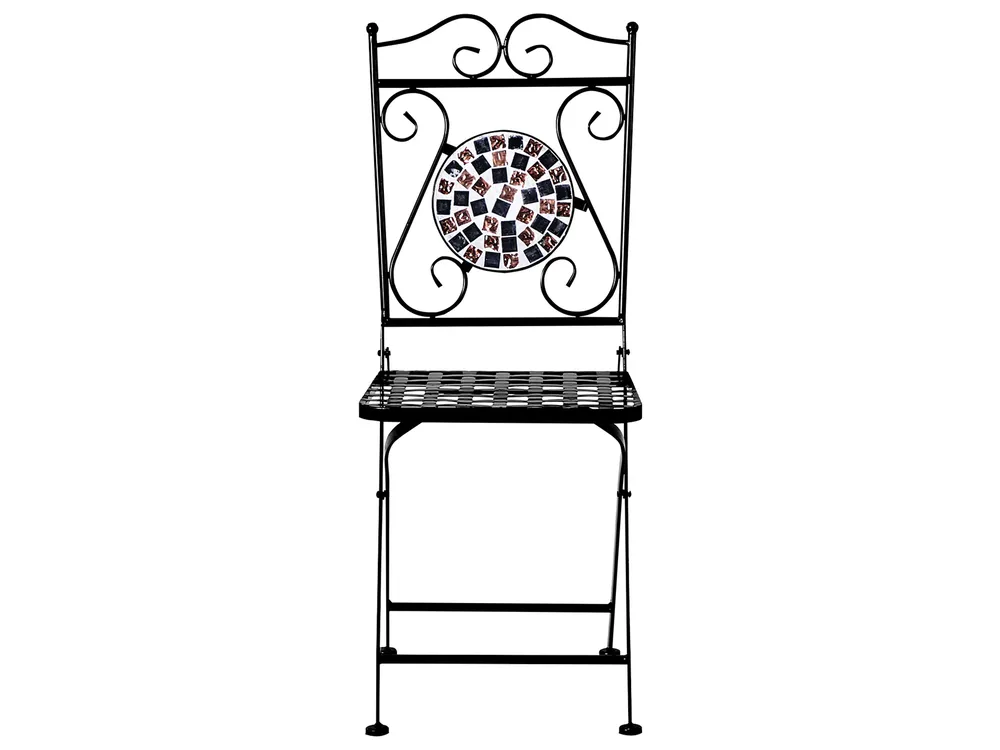 Bistro Set Folding CARPINO Metal Black_919934