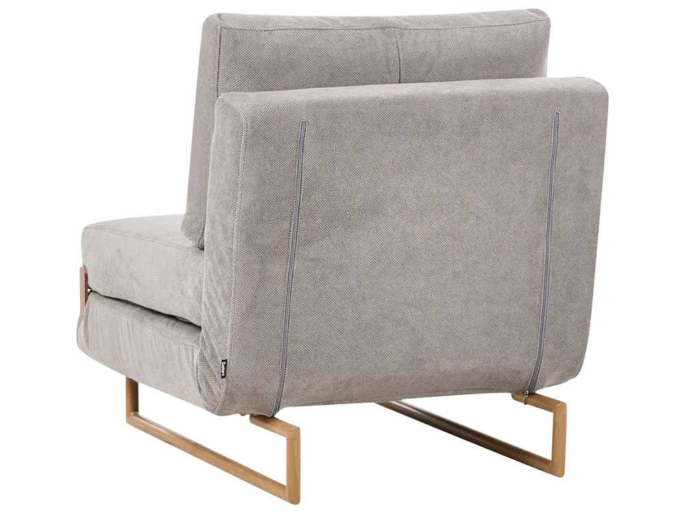 Single Sofa Bed JERSLEV Fabric Grey_1010088
