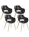 Set of 4 Dining Chairs MILLERS Black