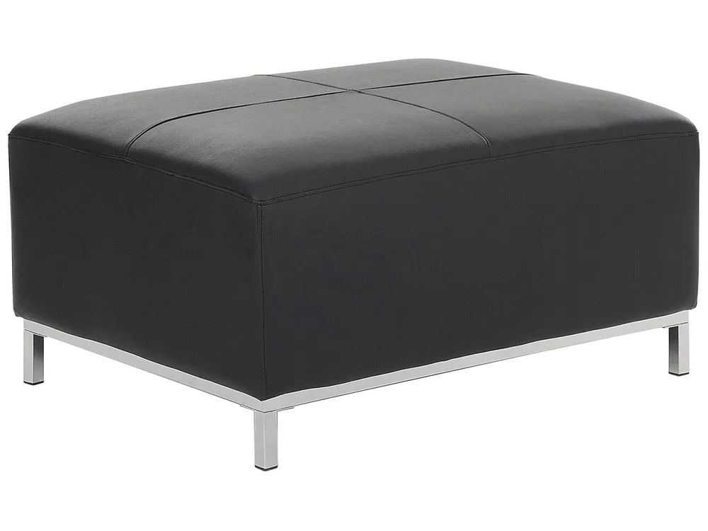 Ottoman OSLO Leather Black