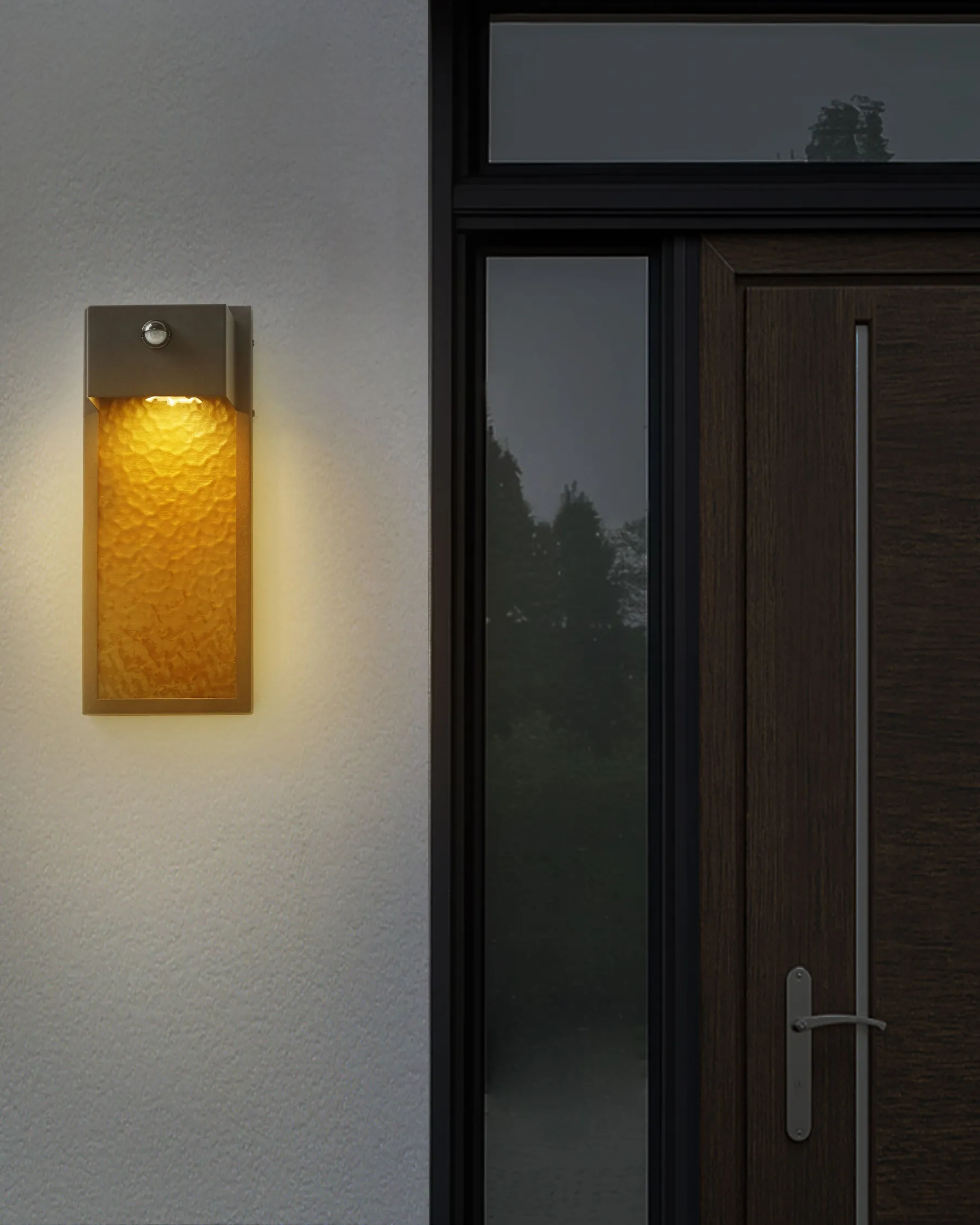 LED-vägglampa för utomhusbruk CARRON med rörelsesensor Grå_870457