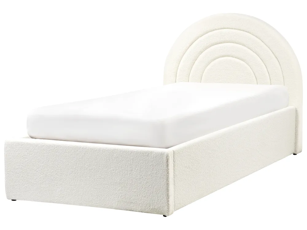 Kids Ottoman Bed ANET Boucle Off-White 90 x 200 cm (EU Single)_959433