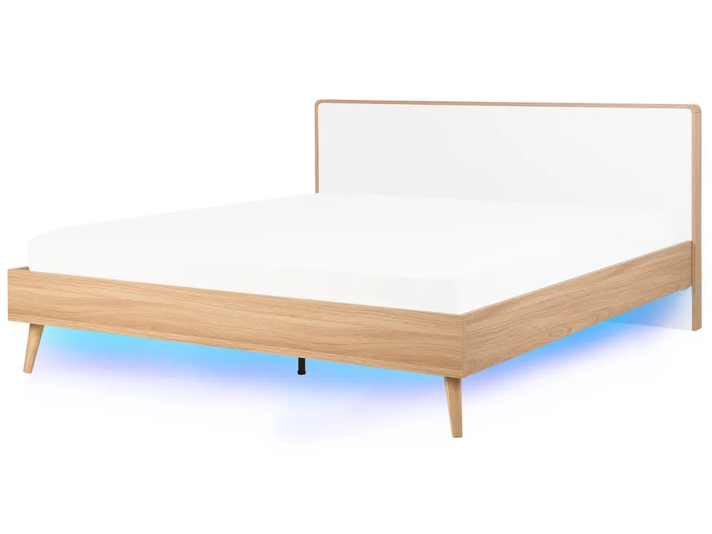 Bed LED Light Wood SERRIS Various Sizes