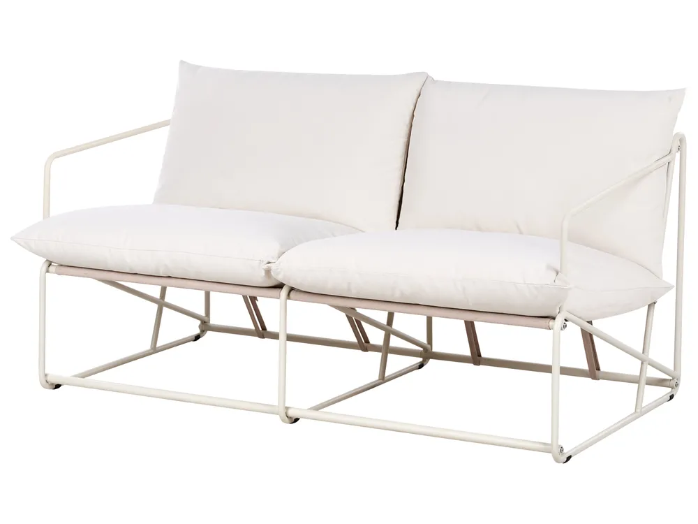 Trädgårdssoffa 2-sits PONTE Metall Ljusbeige_1013309