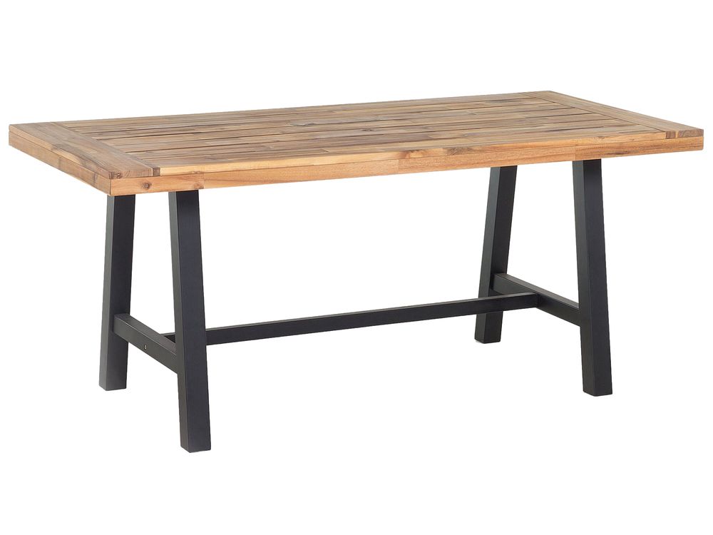 Garden Dining Table SCANIA 170 cm 80 cm Acacia Wood Black