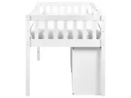 Mid Sleeper Bed Wood SUSVILLE 90 x 200 cm (EU Single) White_935454