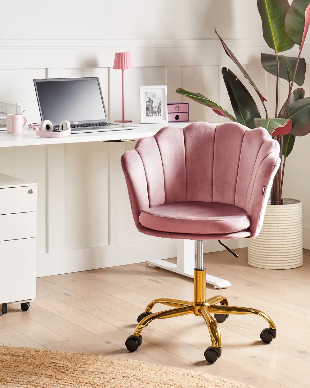 Desk Chair MONTICELLO Velvet Pink