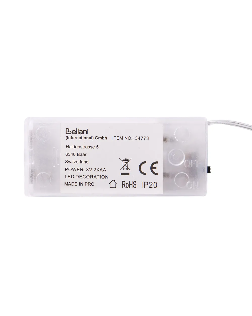Set med 3 hängande dekorationer LED KALLAVESI 25/30/35 cm Stjärna Vit_1027927