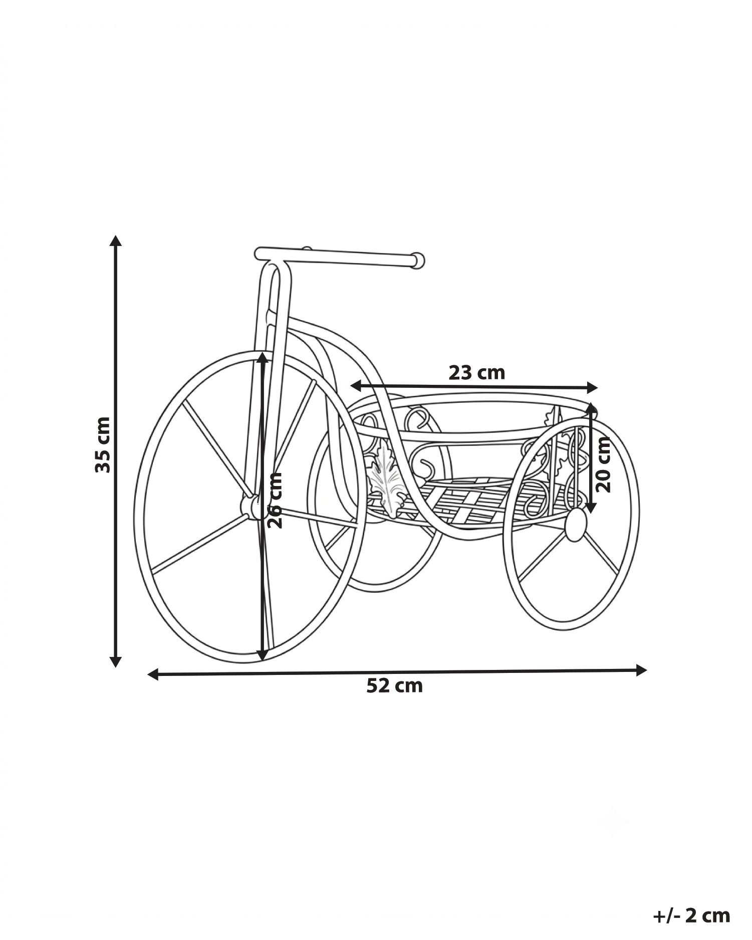Plant Stand Bike HAREBELL 52 cm Metal Off-White_1093863