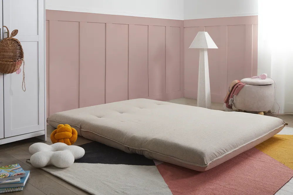 Bäddsoffa 2-sits ROROS Konstlinne Beige_1038902