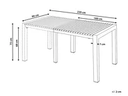 Extending Garden Dining Table ARDESIO 160/220 cm 90 cm Metal Dark Grey_1064673