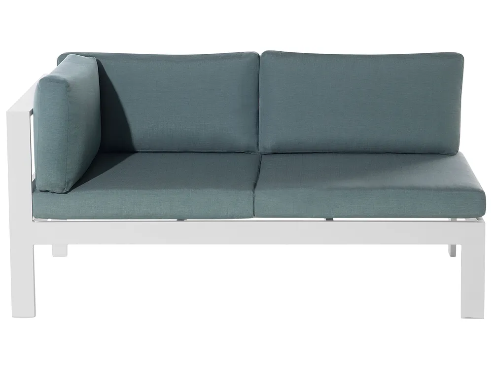 Garden Corner Sofa with Table 5 Seater MESSINA Beige/ Green Left Hand_863131